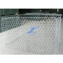 2X1X1m Hot DIP galvanisierte Zink Hexagonal Wire Mesh Gabion Wand